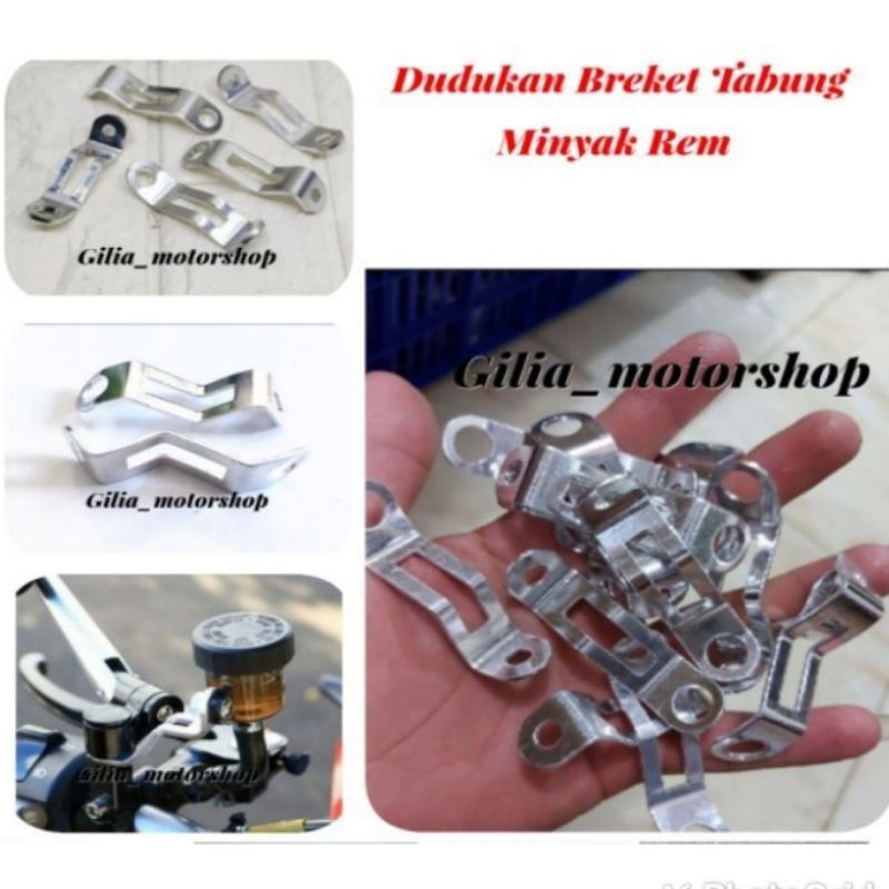 Jual Breket Dudukan Tabung Minyak Chrome Tebal Besi Dudukan Breket