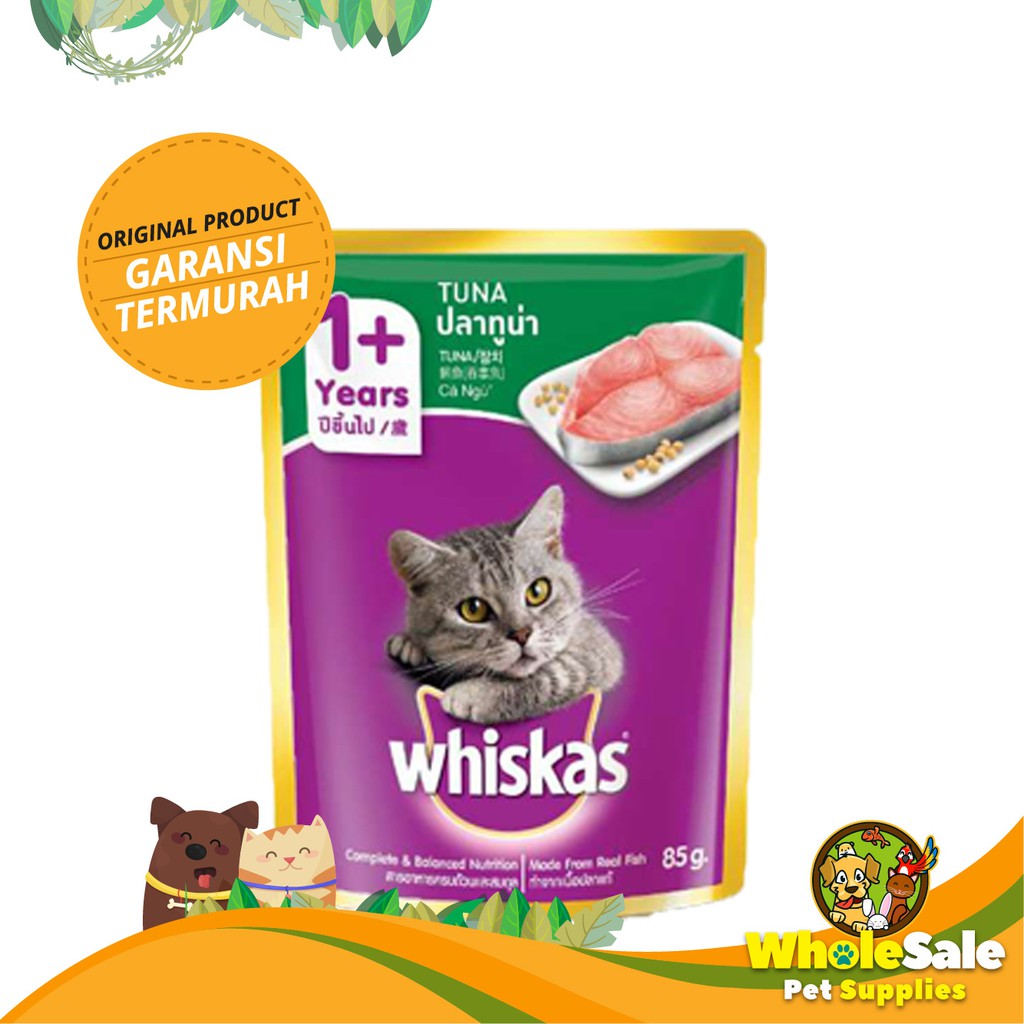 Jual WHISKAS TUNA 80GR MAKANAN KUCING Shopee Indonesia