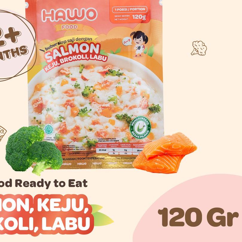 Jual Hawo Food Bubur Siap Saji Dengan Salmon Keju Brokoli Labu 12