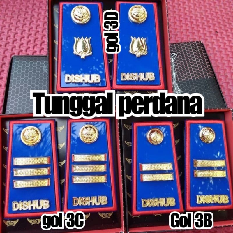 Jual Pangkat Pdh Acrilik Dishub Gol B C D Lis Merah Shopee Indonesia