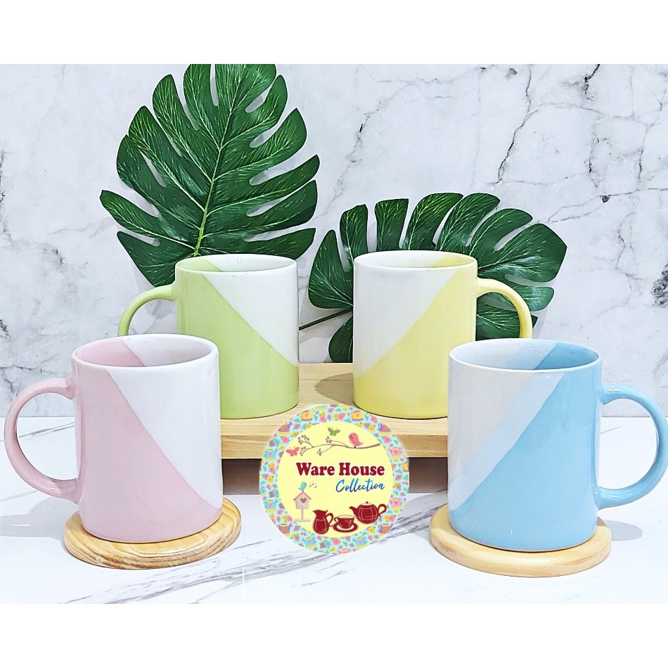 Jual Mug Warna Gelas Gagang Cangkir Mug Two Tone Toyoki Queenmarry