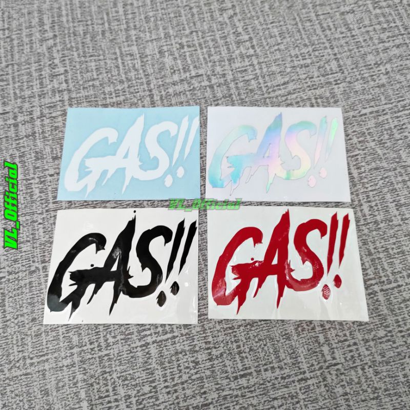 Jual Sticker Gas Hitam Putih Merah Hologram Stiker Gas Shopee Indonesia