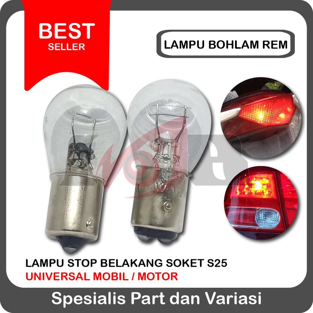 Jual Bohlam Rem Universal V W Lampu Stop Belakang Motor Mobil S