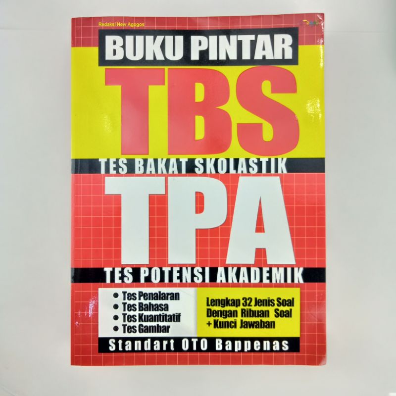 Jual Buku Pintar Tbs Tes Bakat Skolastik Tpa Tes Potensi Akademik