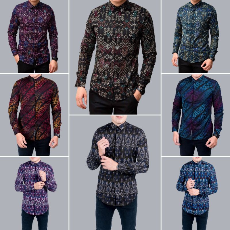 Jual Kemeja Batik Songket Pria Lengan Panjang Batik Songket Pria Casual