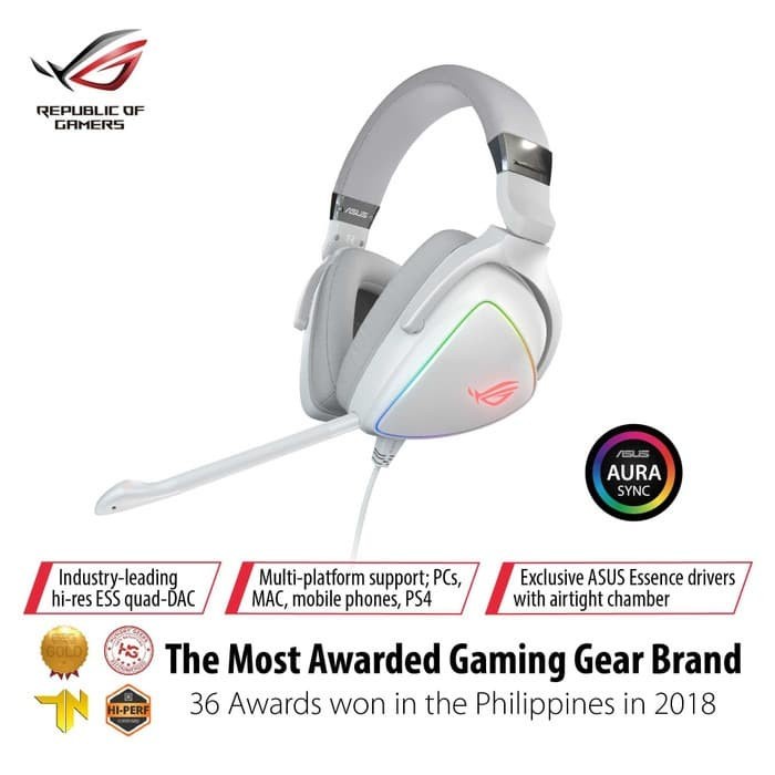 Jual Asus Rog Delta Rgb Hi Res Ess Quad Dac Gaming Headset Shopee