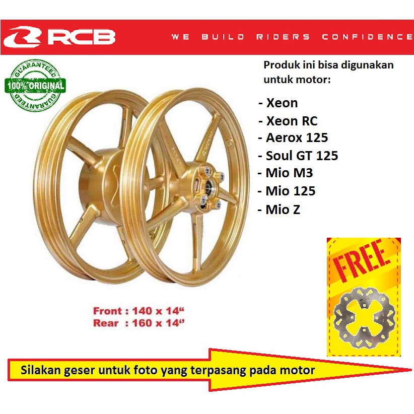 Jual Velg Racing Boy Rcb Sp Matic Ring Xeon Rc Mio M Z Soul Gt