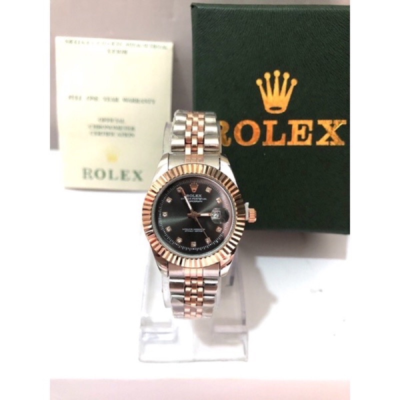 Jual Jam Tangan Wanita Rolex Rantai Super Fullset Box Kartu