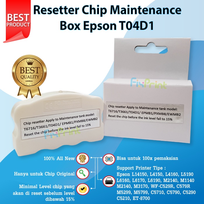 Jual Resetter Chip T D Maintenance Box T T T Reset