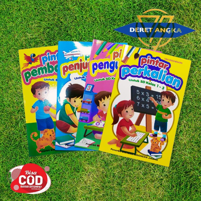 Jual PAKET HEMAT ISI 4 Buku Pengurangan Penjumlahan Perkalian Pembagian