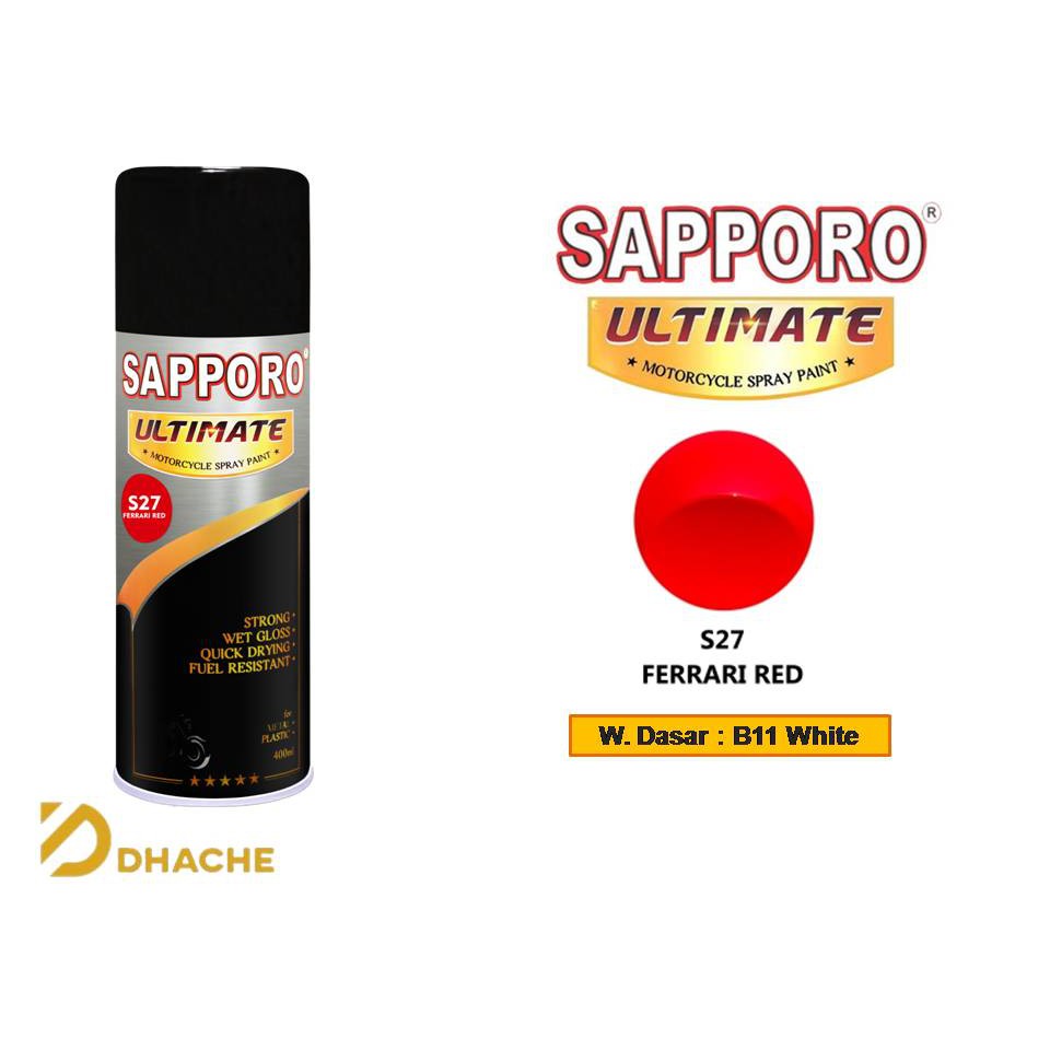 Jual Cat Pilox Sapporo Ultimate S Ferrari Red Merah Ferari Ml