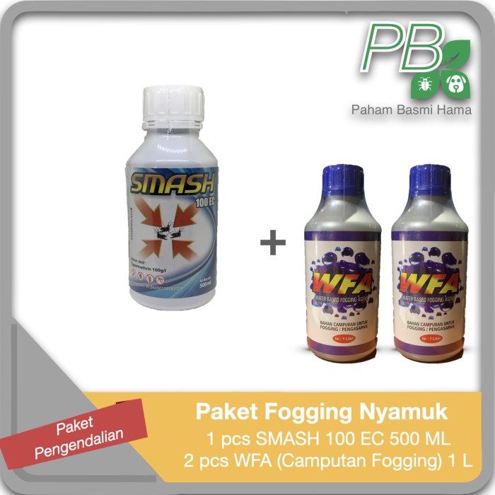 Jual Paket Fogging Nyamuk 1 Smash 100EC 500 ML 2 WFA 1 L Basmi