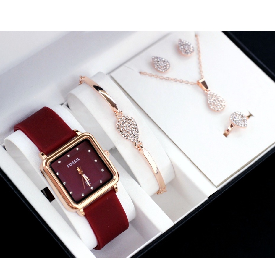 Jual Jam Tangan Wanita Cewek Foxxil Paket Fashion Kh Tanggal