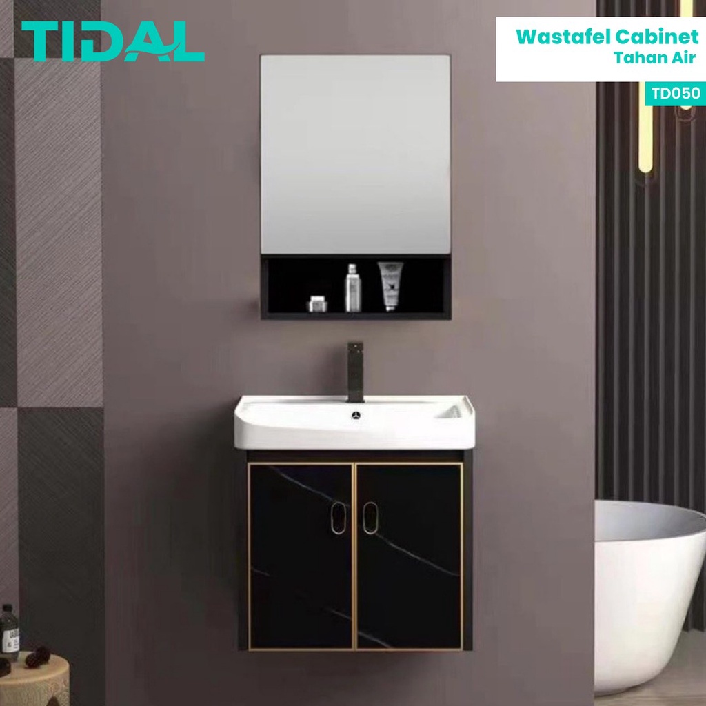 Jual Wastafel Kabinet Modern Minimalis Cermin Kamar Mandi TIDAL TD050