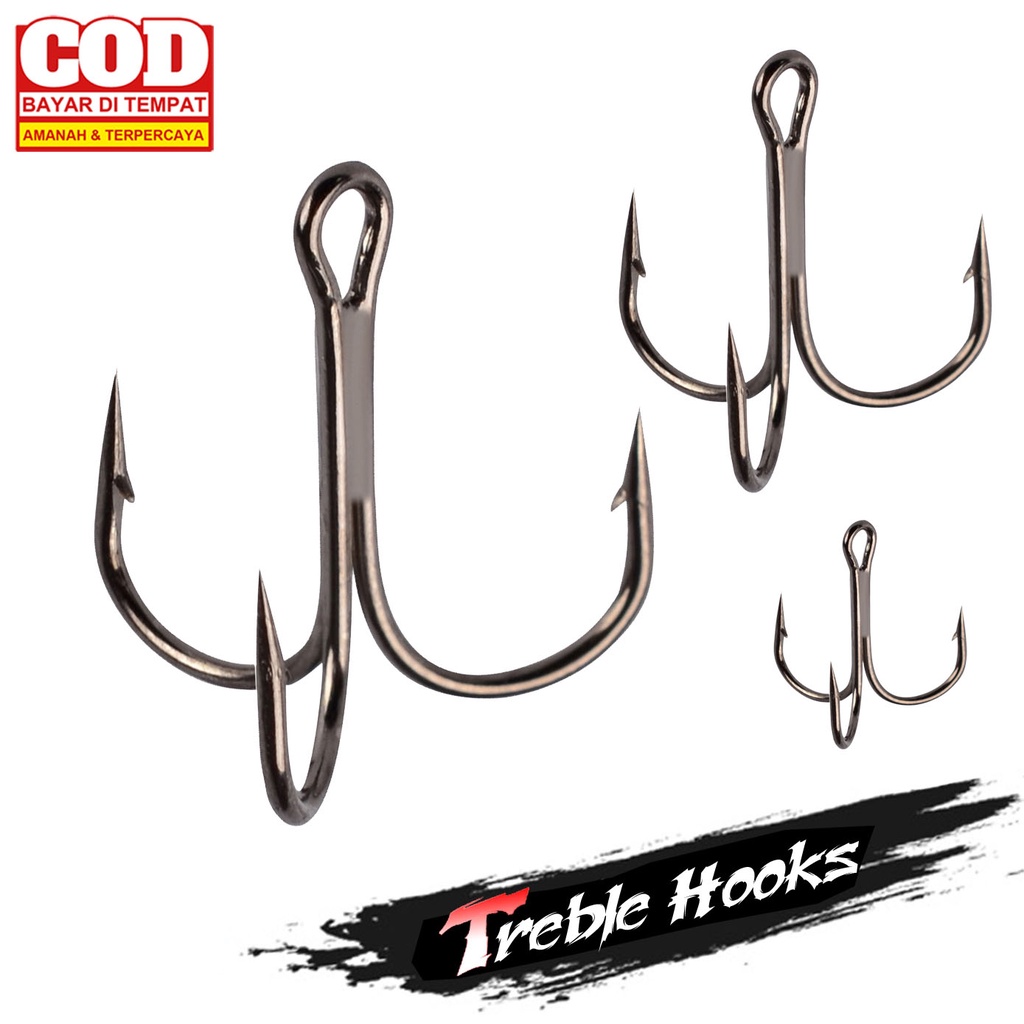 Jual Treble Hook Hitam Pancing Garong Jangkar Tripel Shopee Indonesia