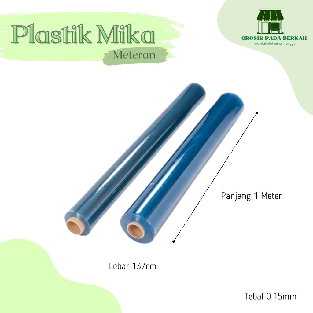 Jual GPB Plastik Mika Bening Transparant Lemas Meteran Untuk Meja