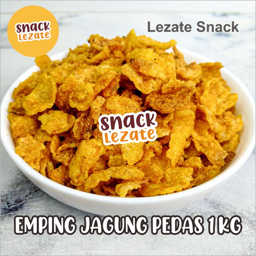 Jual Emping Jagung 500gr Kiloan Murah Rasa Pedas Manis Jagung Geprek