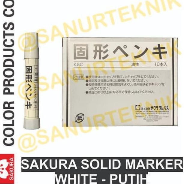 Jual Solid Steel Marker Spidol Penanda Besi Baja Permanen Sakura Putih