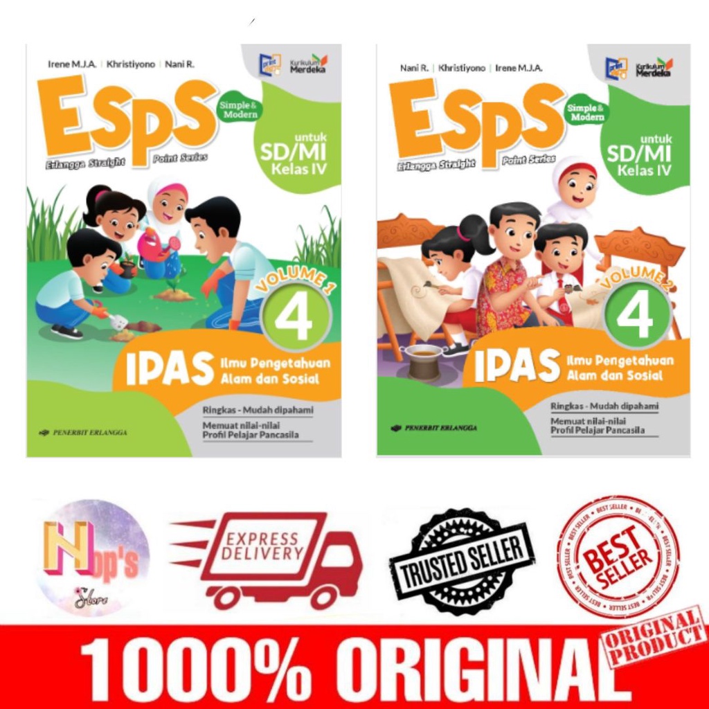 Jual ESPS IPAS SD MI KLS 4 KM VOL 1 VOL 2 Kurikulum Merdeka By