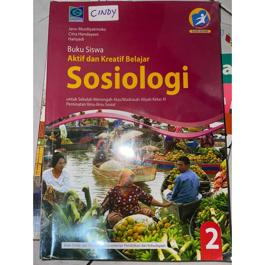 Jual Buku Paket Siswa Aktif Dan Kreatif Belajar Sosiologi Peminatan