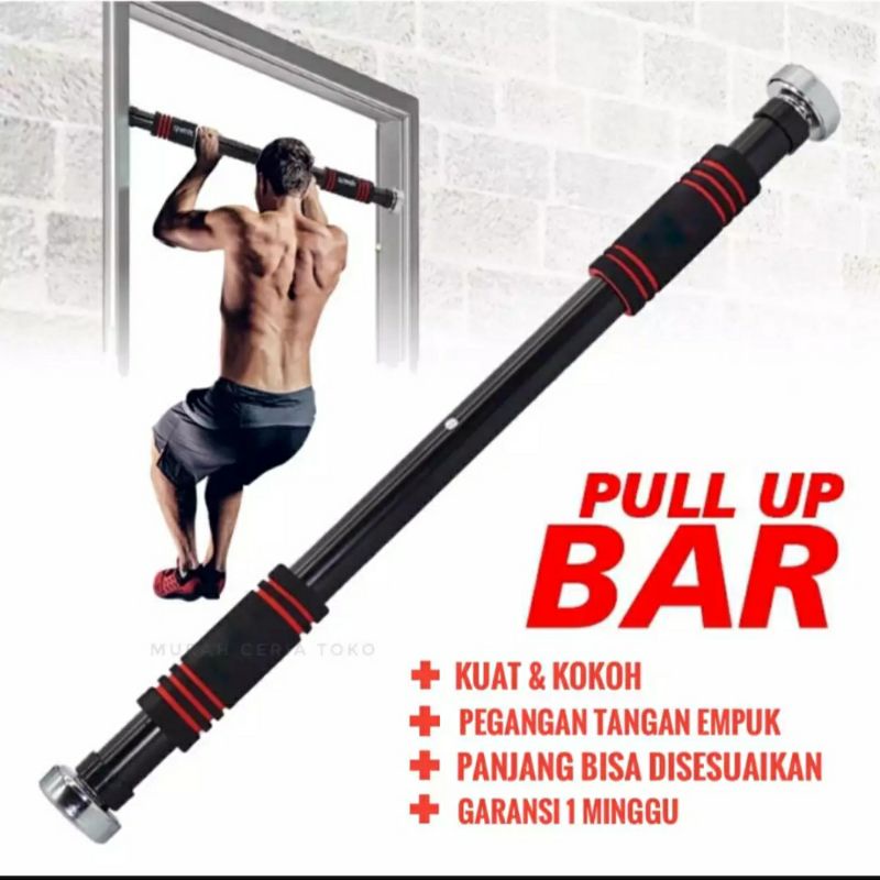 Jual ALAT FITNES OTOT BICEP TRICEPS PULL UP BAR DOOR CHINNING GYM TIANG