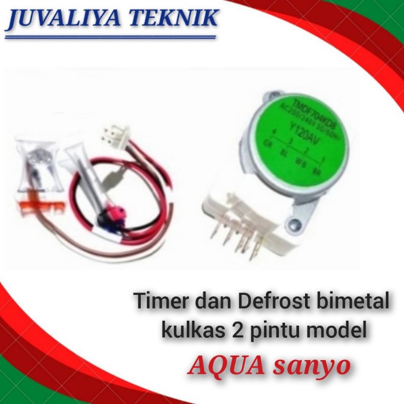 Jual Timer Dan Defros Bimetal Kulkas AQUA Sanyo 2 Pintu Shopee Indonesia