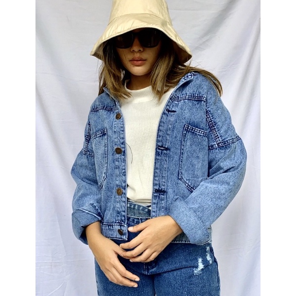 Jual Sisilia Oversize Denim Jacket Naisila Shopee Indonesia