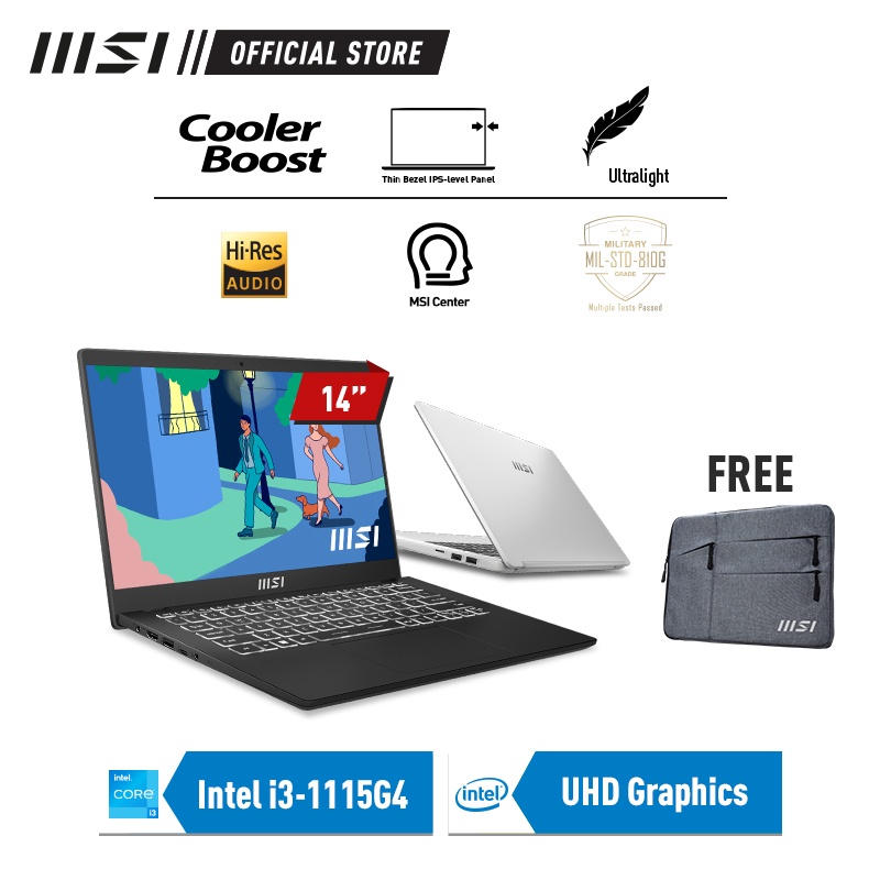 Jual MSI Modern 14 C11M I3 1115G4 256GB 512GB SSD 8GB UHD