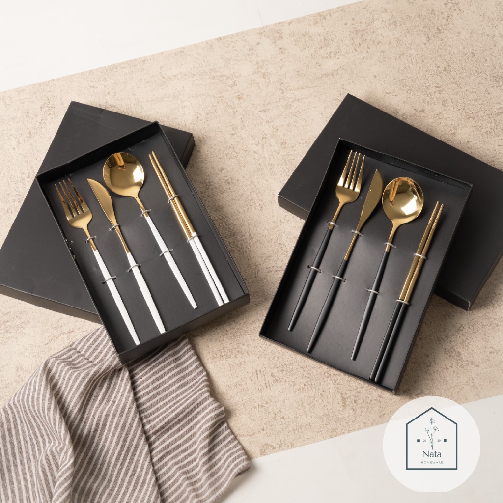 Jual Calla Korea Cutlery Set Sujeo Free Box Sendok Garpu Sumpit Pisau