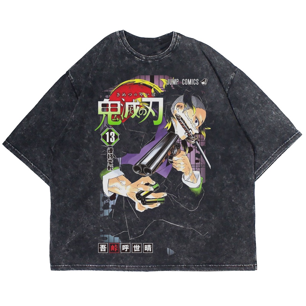 Jual KAOS OVERSIZE ANIME GENYA SHINAZUGAWA HASHIRA WASHING VINTAGE