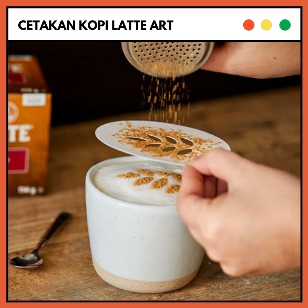 Jual Cetakan Busa Foam Taburan Bubuk Krim Minuman Kopi Susu Coklat