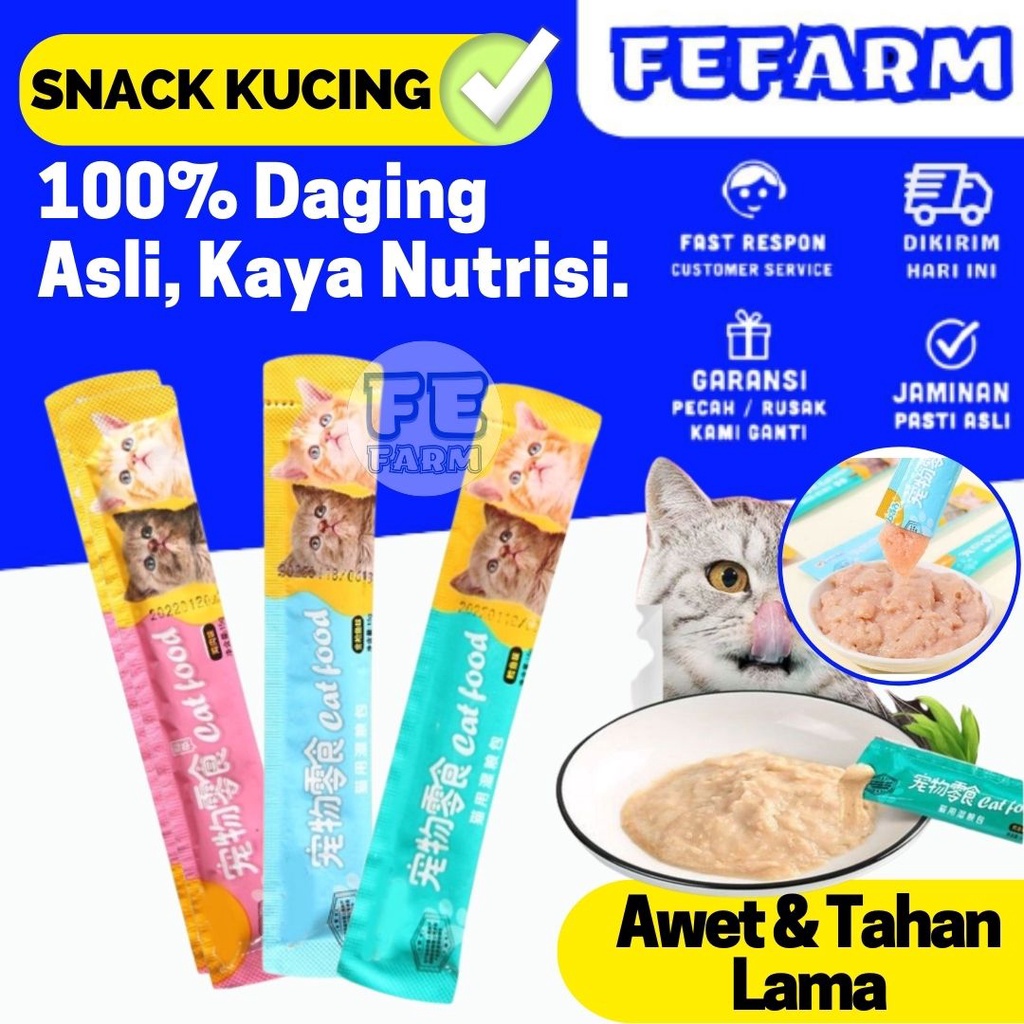 Jual Pet Snack Creamy Cat Treats Premium 15 Gr Makanan Penggemuk Kucing