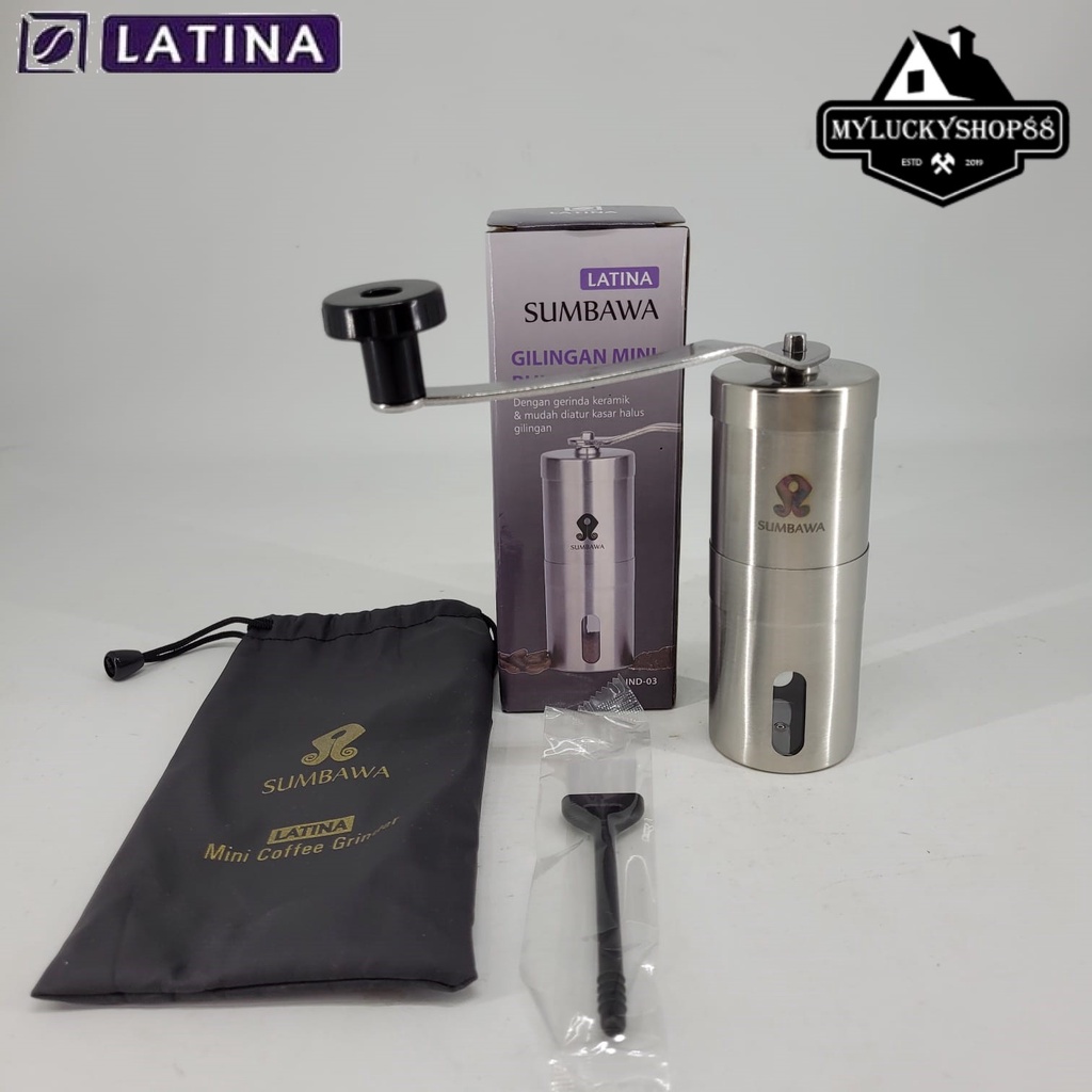 Jual Latina Sumbawa Mini Ceramic Handy Coffee Grinder Manual Shopee