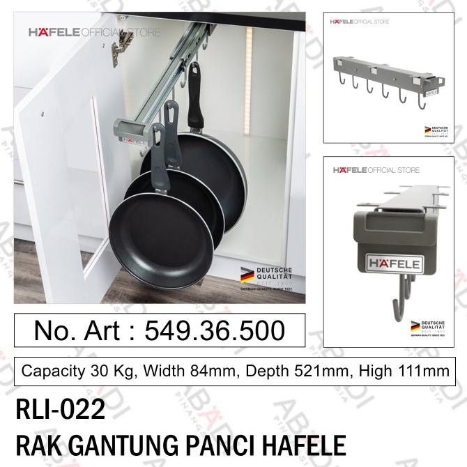 Jual Pan Hanger Hafele Rel Gantungan Tarik Dorong Panci Wajan Kuali