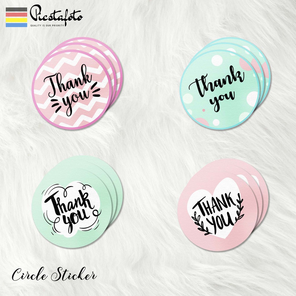 Jual Sticker Ucapan Thank You Bentuk Lingkaran 5 Cm Isi 40 Pcs Shopee