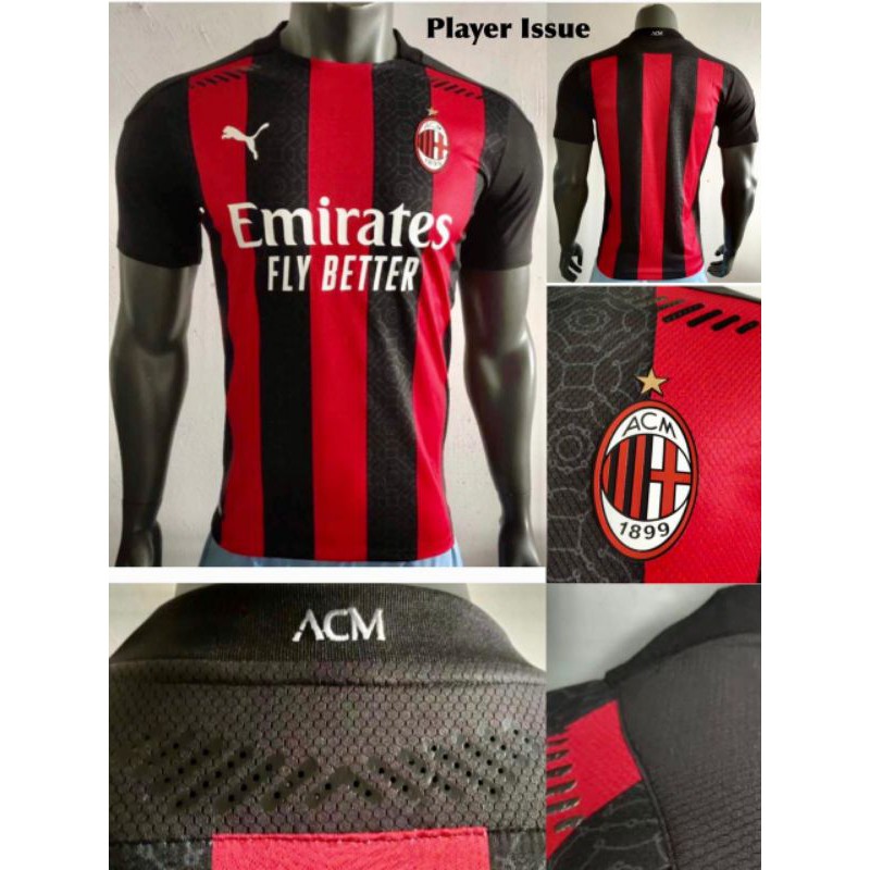 Jual Jersey Bola Milan Home Player Issue 2021 Shopee Indonesia