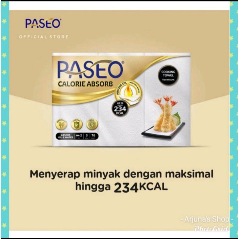 Jual Tisu Paseo Kitchen Towel Pack Isi Roll Calorie Absorb Menyerap