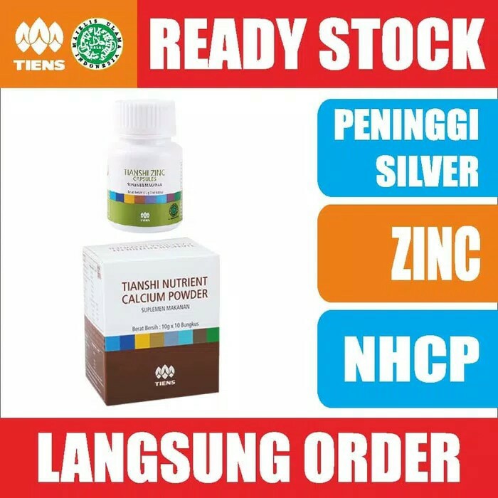 Jual Paket Peninggi Badan Tiens Box Calcium Nhcp Botol Zinc