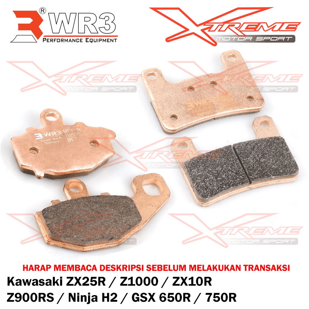 Jual Kampas Rem Wr Sintered Depan Belakang Zx R Zx R Z Z Gsx