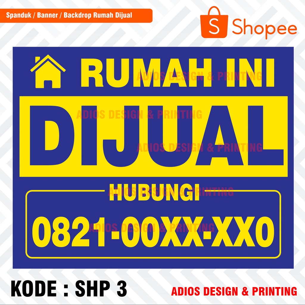 Jual Spanduk Untuk Rumah Dijual Disewakan Dikontrakan Dijual