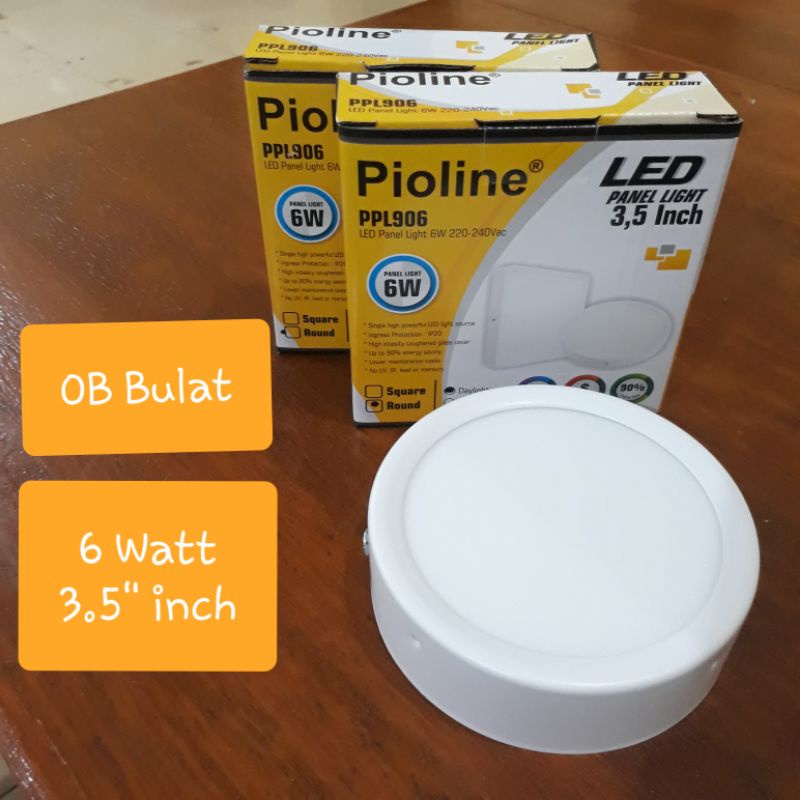 Jual Pioline Lampu Led Panel Watt W Downlight Ob Outbow Tempel Bulat