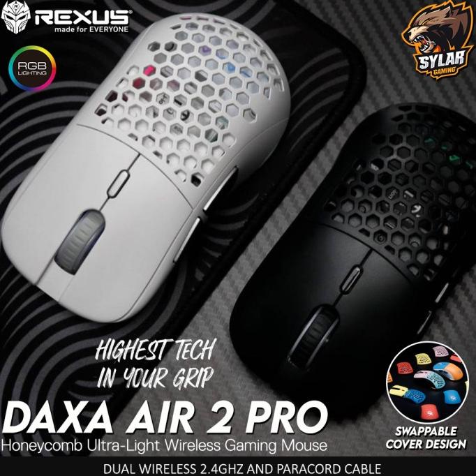 Jual Rexus Daxa Air Pro Wireless Rgb Ultra Lightweight Gaming Mouse