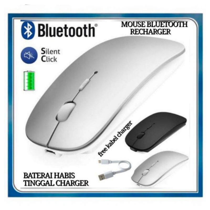 Jual Mouse Bluetooth Slim Silent Klik Rechargeable Q Shopee Indonesia