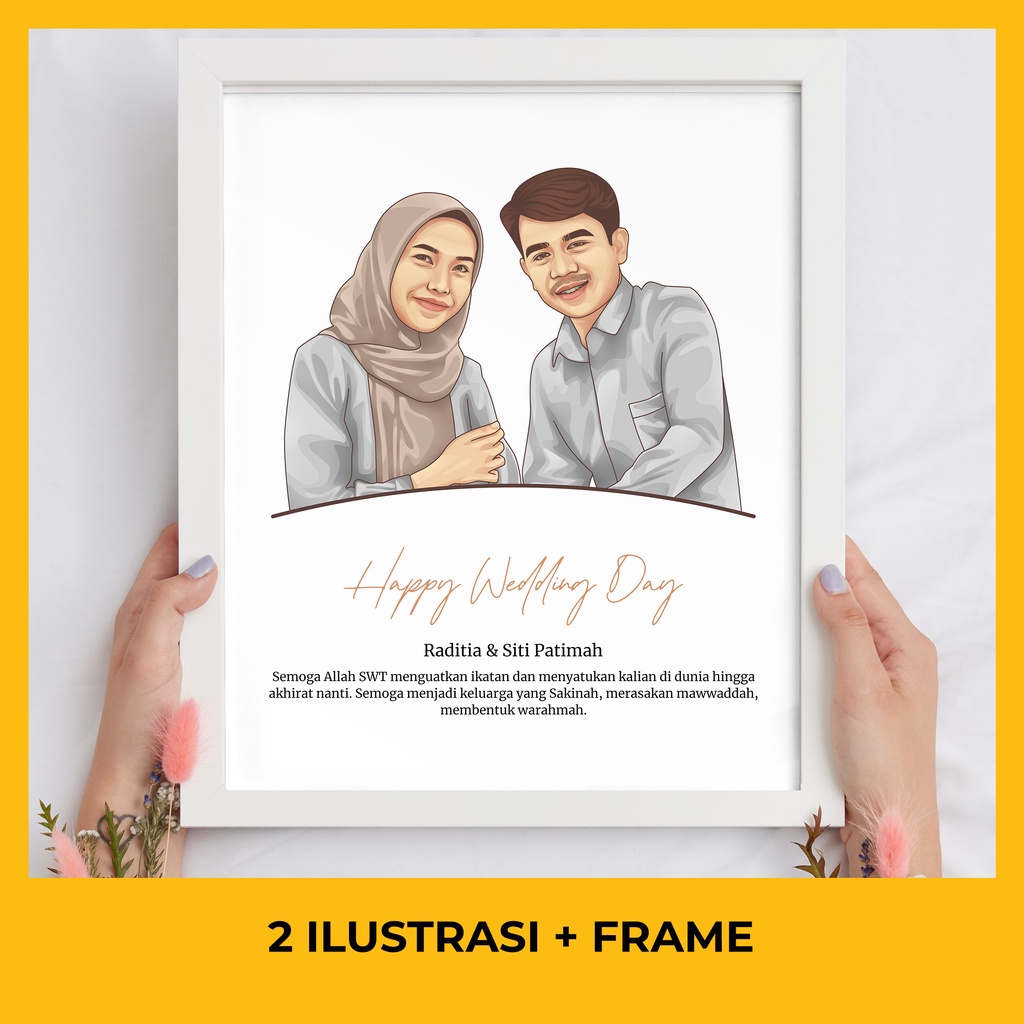 Jual ILUSTRASI BINGKAI 8R 1 3 HARI JADI KADO ULANG TAHUN HADIAH