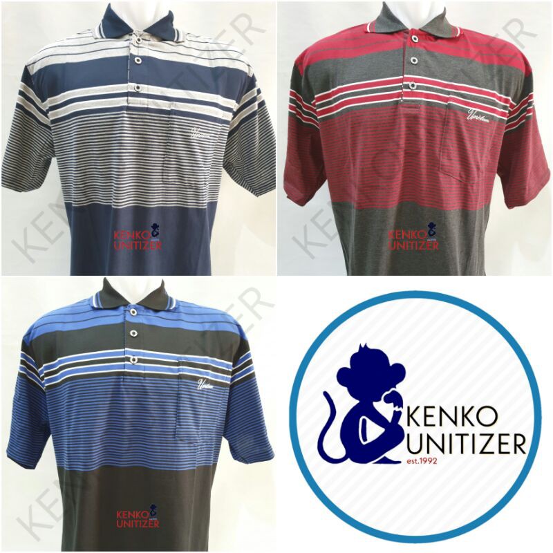 Jual Unitizer Z Xxl Kaos Polo Kerah Wangki Garis Garis Stripe Jumbo