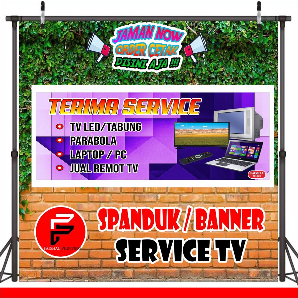 Jual Spanduk Banner Servis Tv Laptop Dan Elektronik Ukuran X