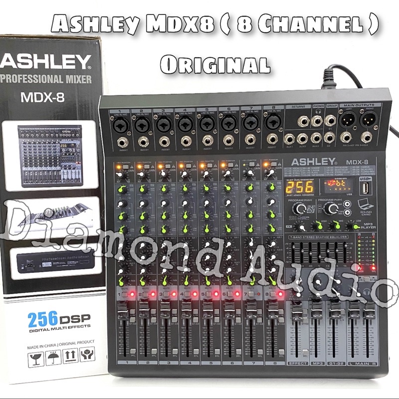 Jual Mixer Audio Ashley Mdx 8 Channel Usb Bluetooth Original Mixing