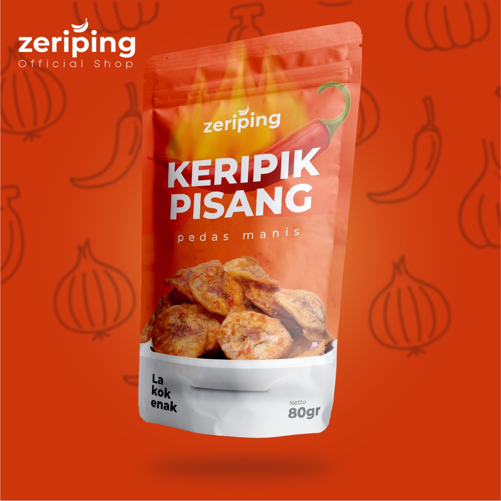 Jual Zeriping Keripik Pisang Rasa Pedas Manis Kripik Pisang Pedas