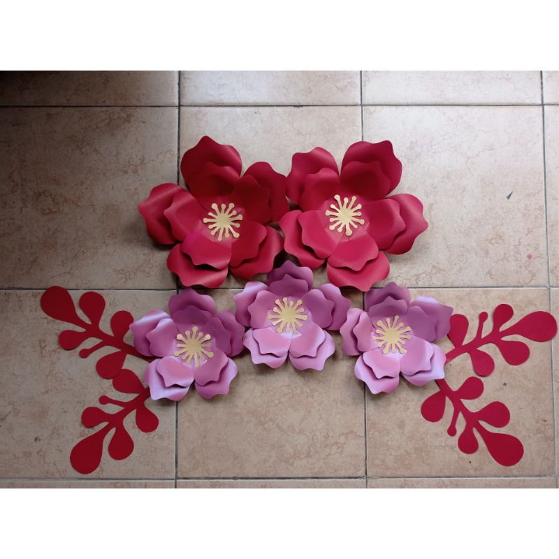 Jual Paper Flower Bunga Kertas Backdrop Medium Small Shopee Indonesia