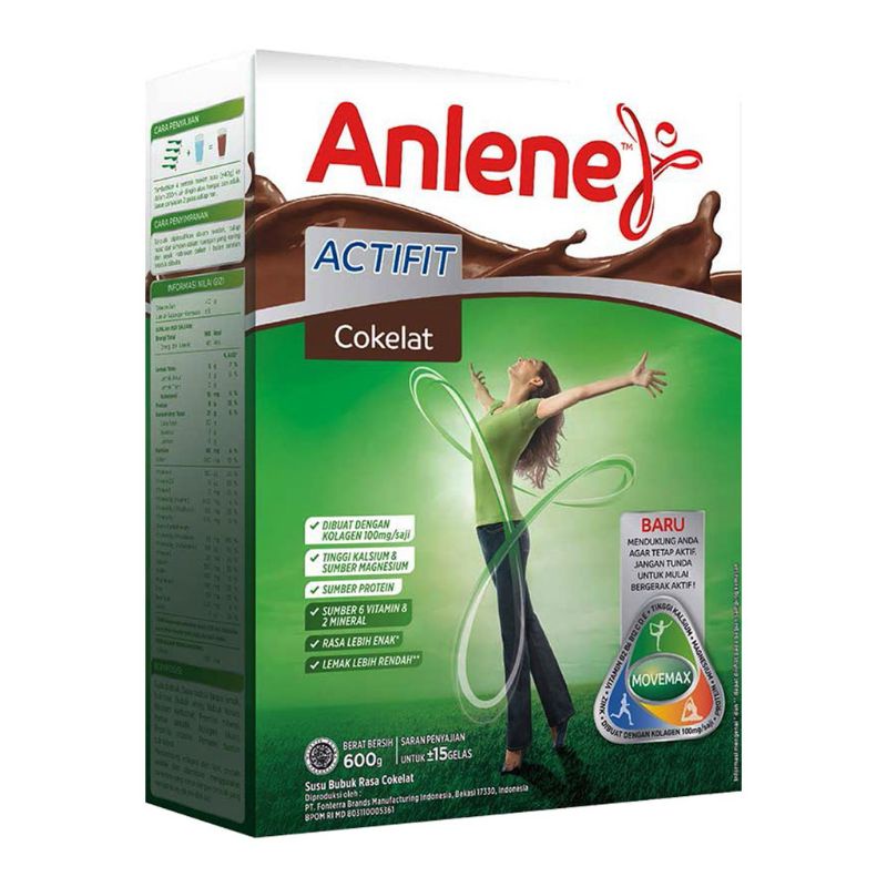 Jual Anlene Actifit Gram Vanilla Coklat Original Plain Susu Bubuk